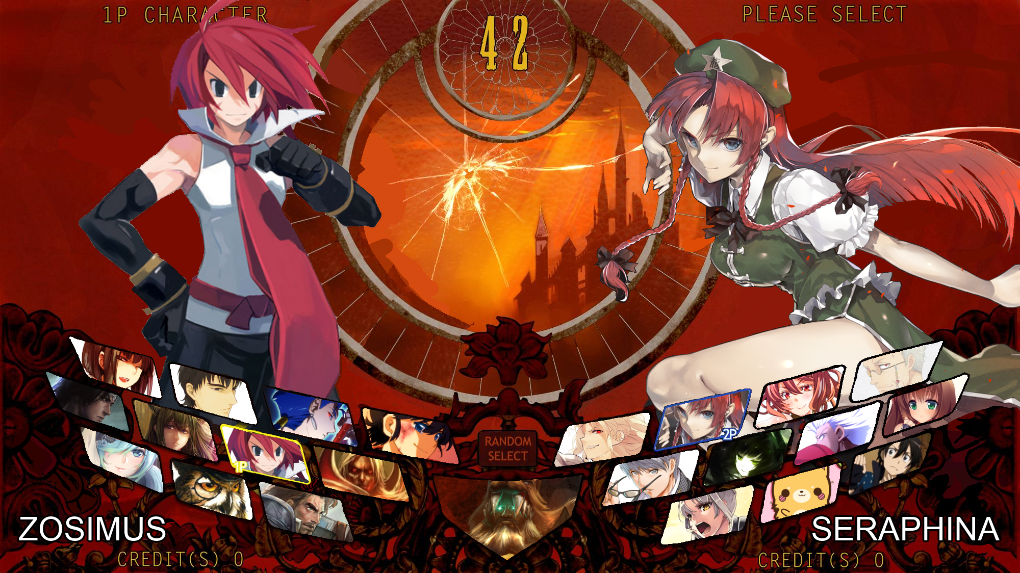 Fighting Game Screen Selection Screen with TTRPG Characters